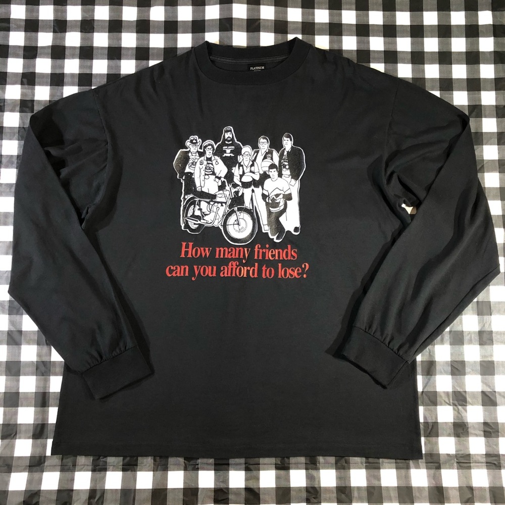 Ride Sober How Many Friends Motorcycle Vintage 90s